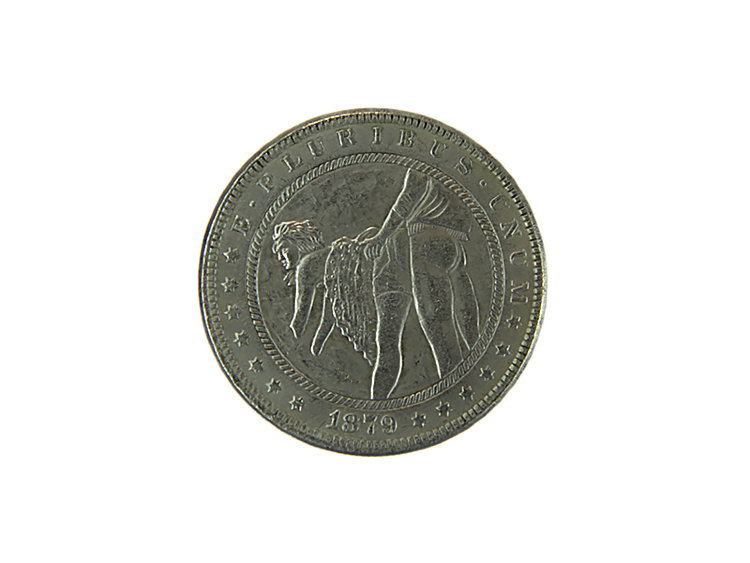 Hobo Nickel №5, монета 1 доллар США 1879 год, копия, 39 мм