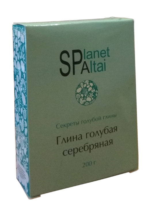 Голубая серебряная косметическая глина, 200 гр